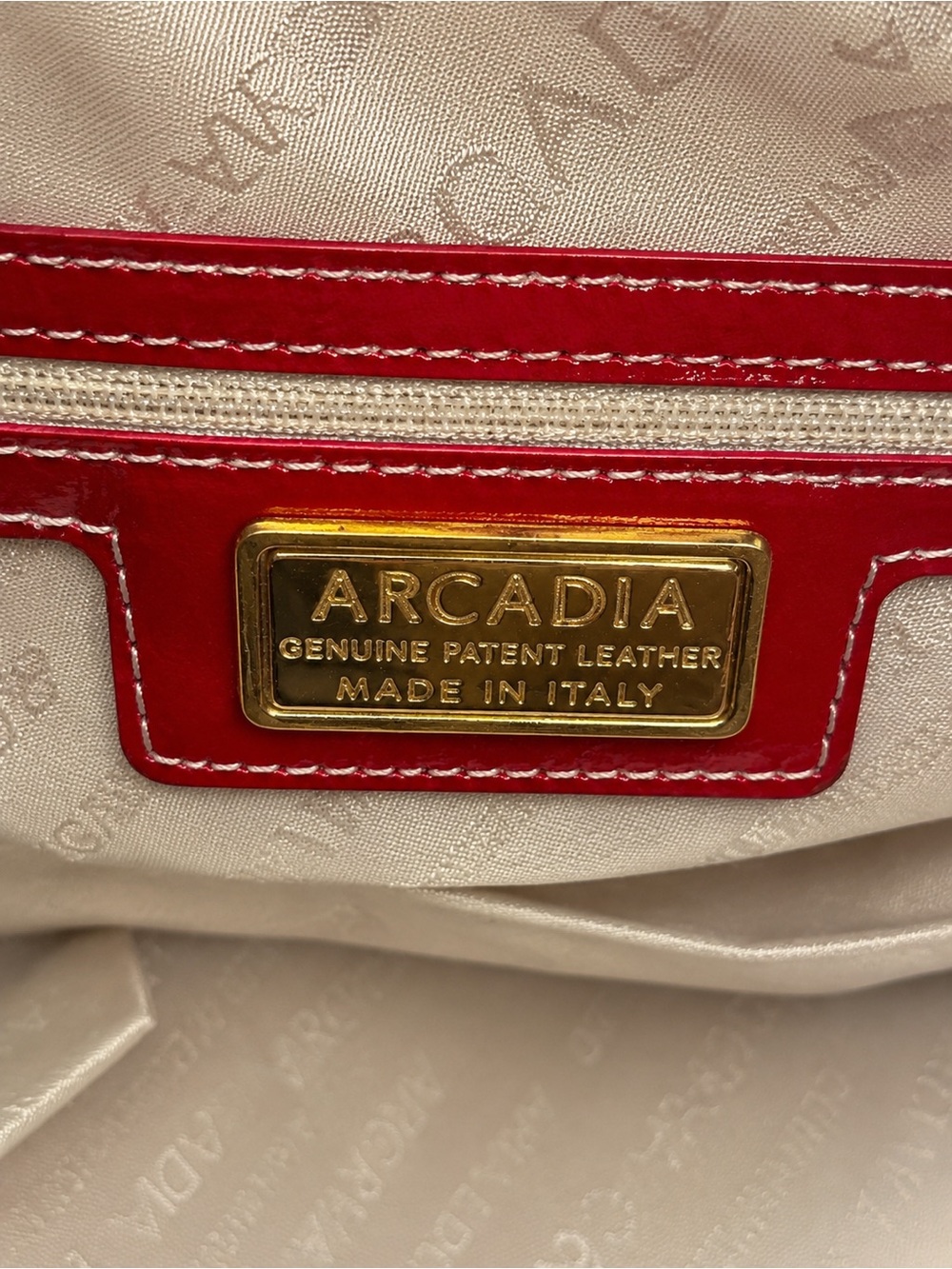 Arcadia Italy Red Patent Leather Speedy Boston Bag | Made in Italy Crossbody - Picture 8 of 10